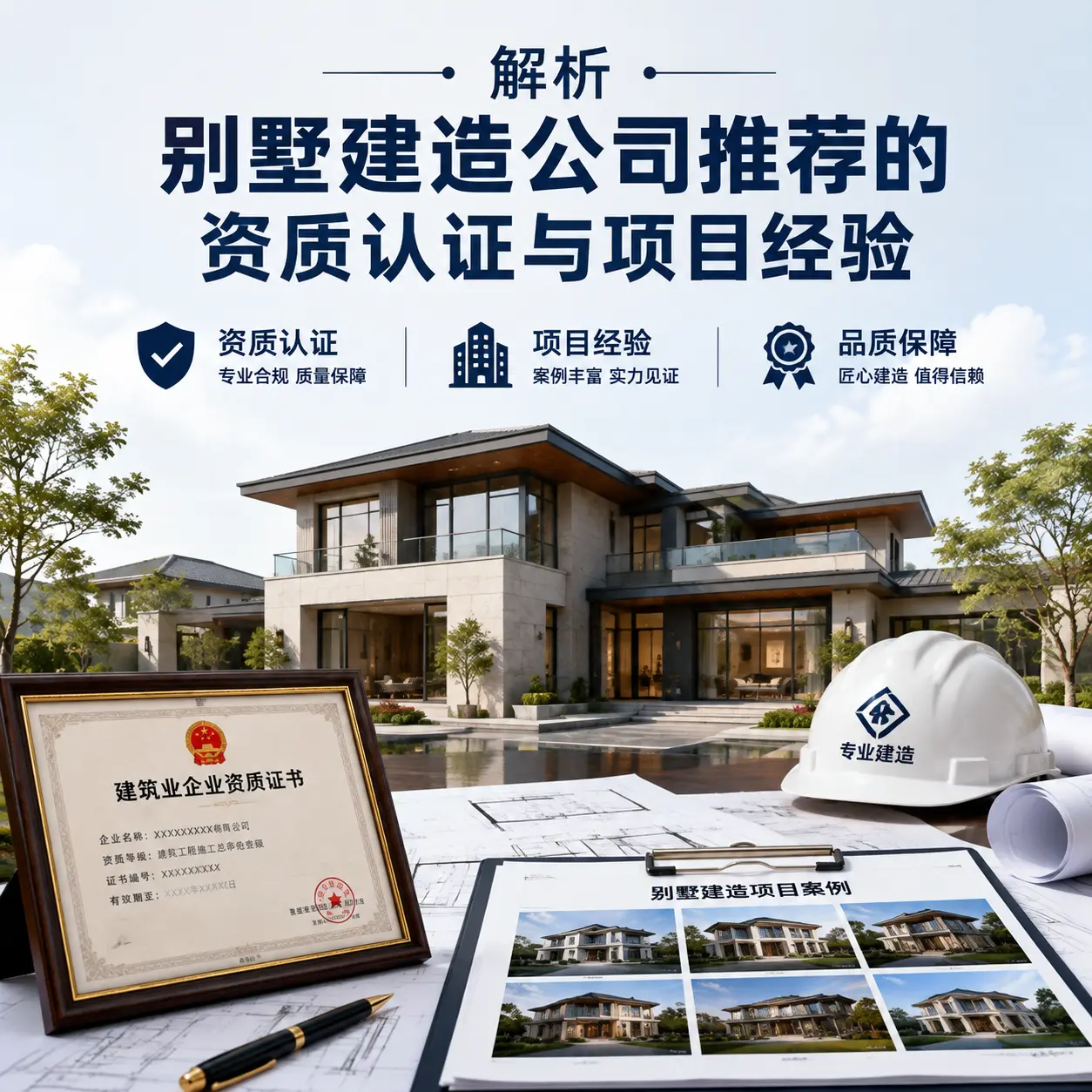 解析 宁夏 别墅建造公司推荐的资质认证与项目经验