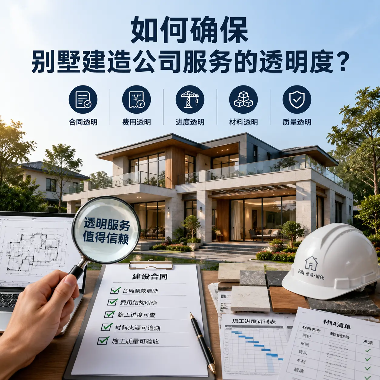 在 宁夏 如何确保别墅建造公司服务的透明度?