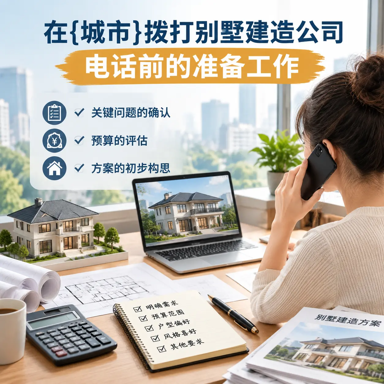 在宁夏拨打别墅建造公司电话前的准备工作