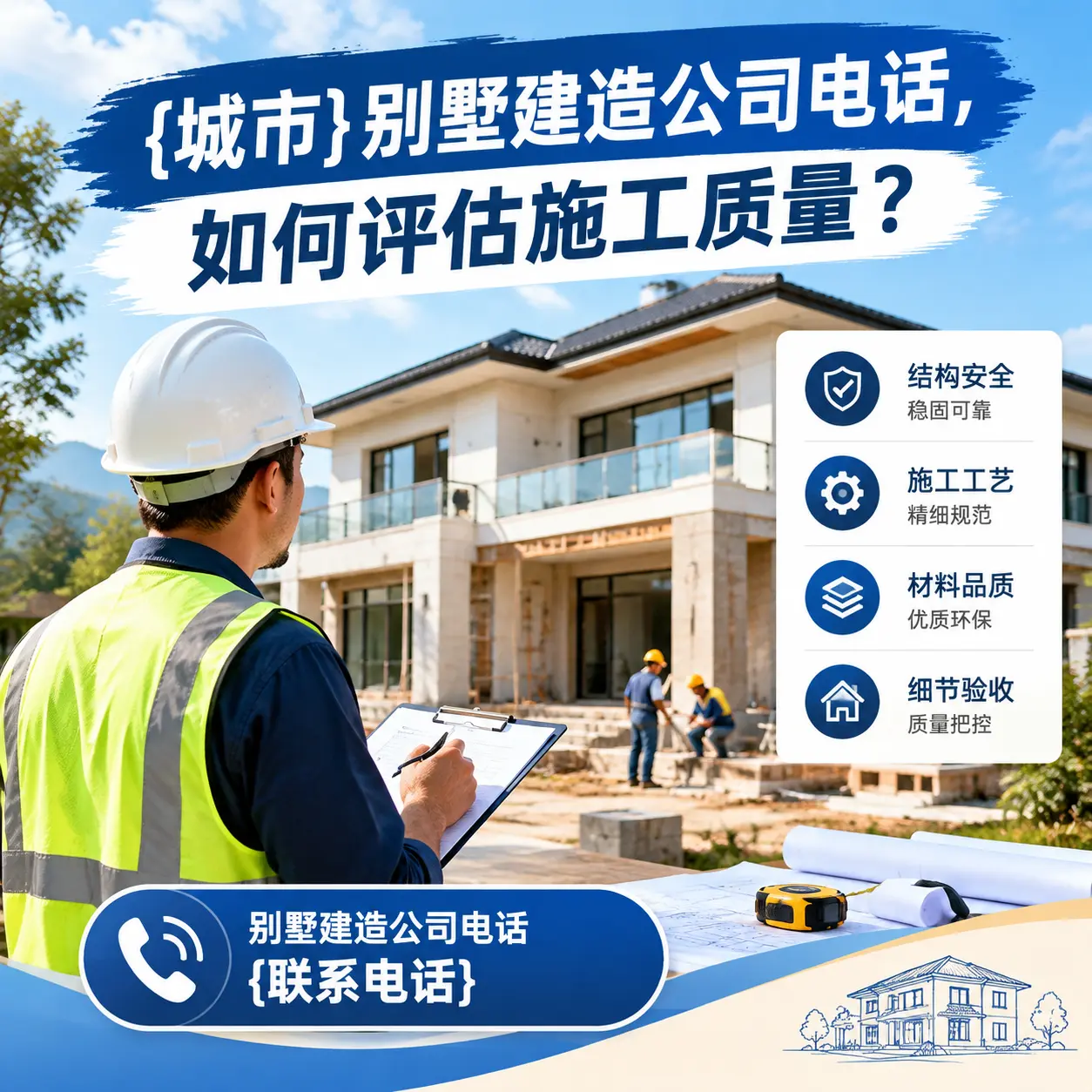 宁夏别墅建造公司电话，如何评估施工质量？