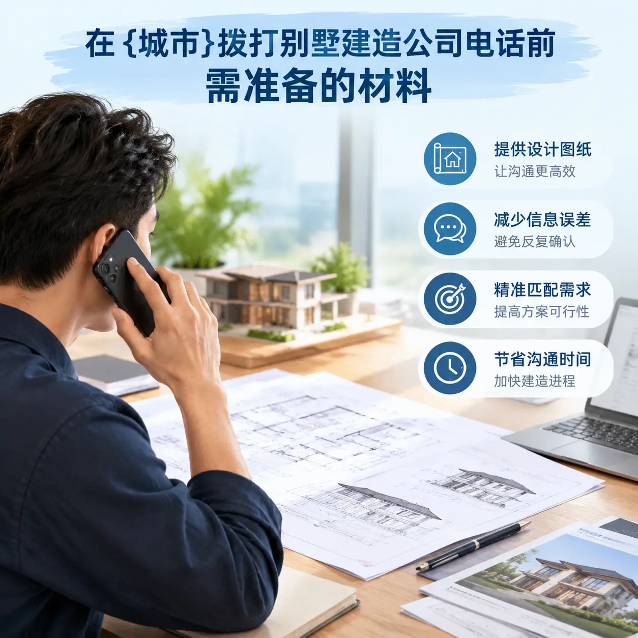 在宁夏拨打别墅建造公司电话前需准备的材料